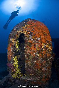 The WW1 Lundy Wreck at Kabatepe in Northern Aegean Sea. N... by Andre Yanco 